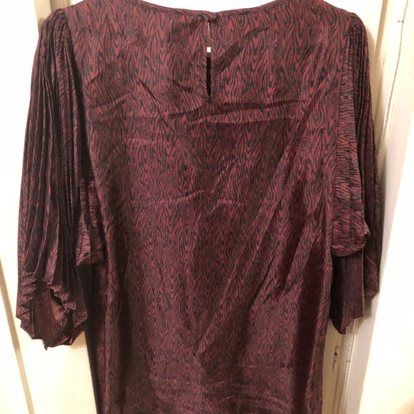 PARKER PLEATED SLEEVE PRINT DRESS sz s - Picture 7 of 8